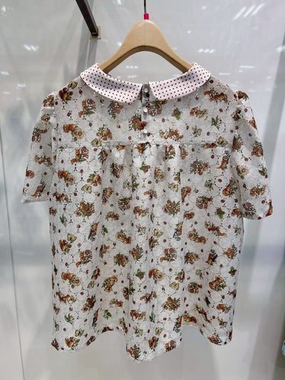 yukiemon | リス図鑑ブラウス【5670230】3Lサイズ 2025nekoneko day