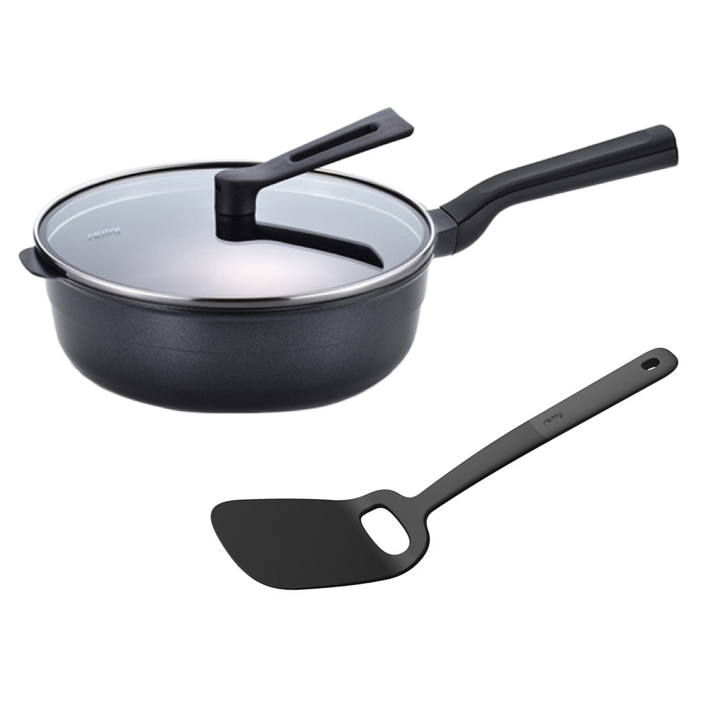 【キッチン-26】レミパンプラス・しなるターナーセット　BK【2026福袋先行予約販売】