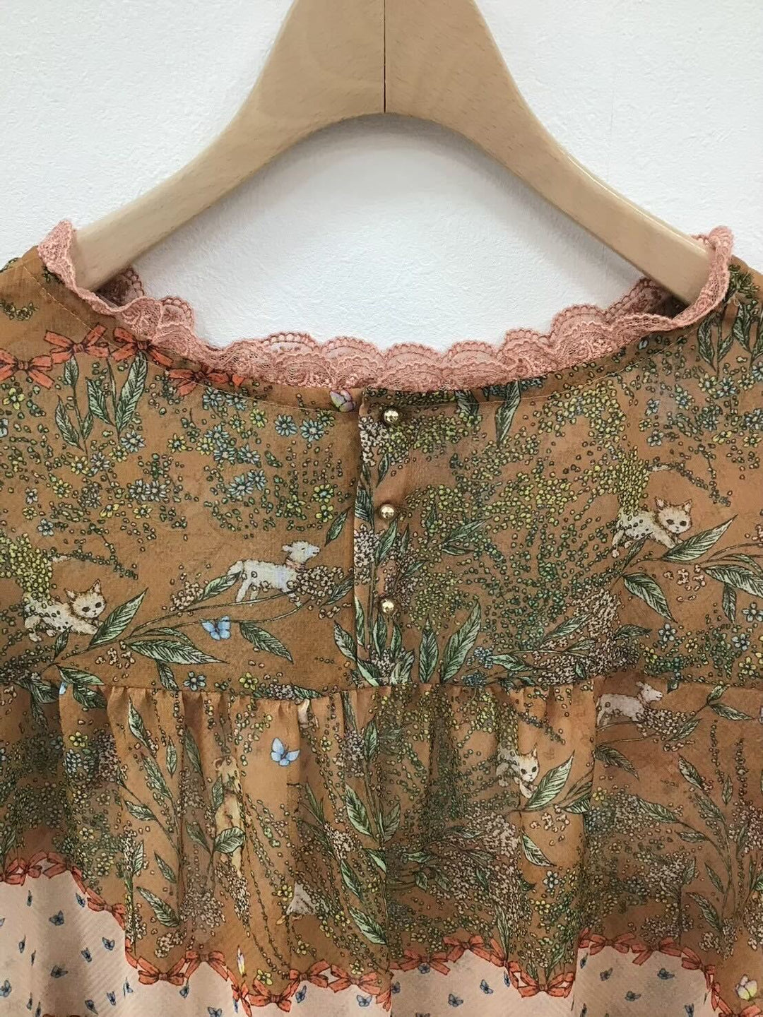 Yukiemon | リボンボーダーブラウス Mサイズ【5170180】2025nekoneko