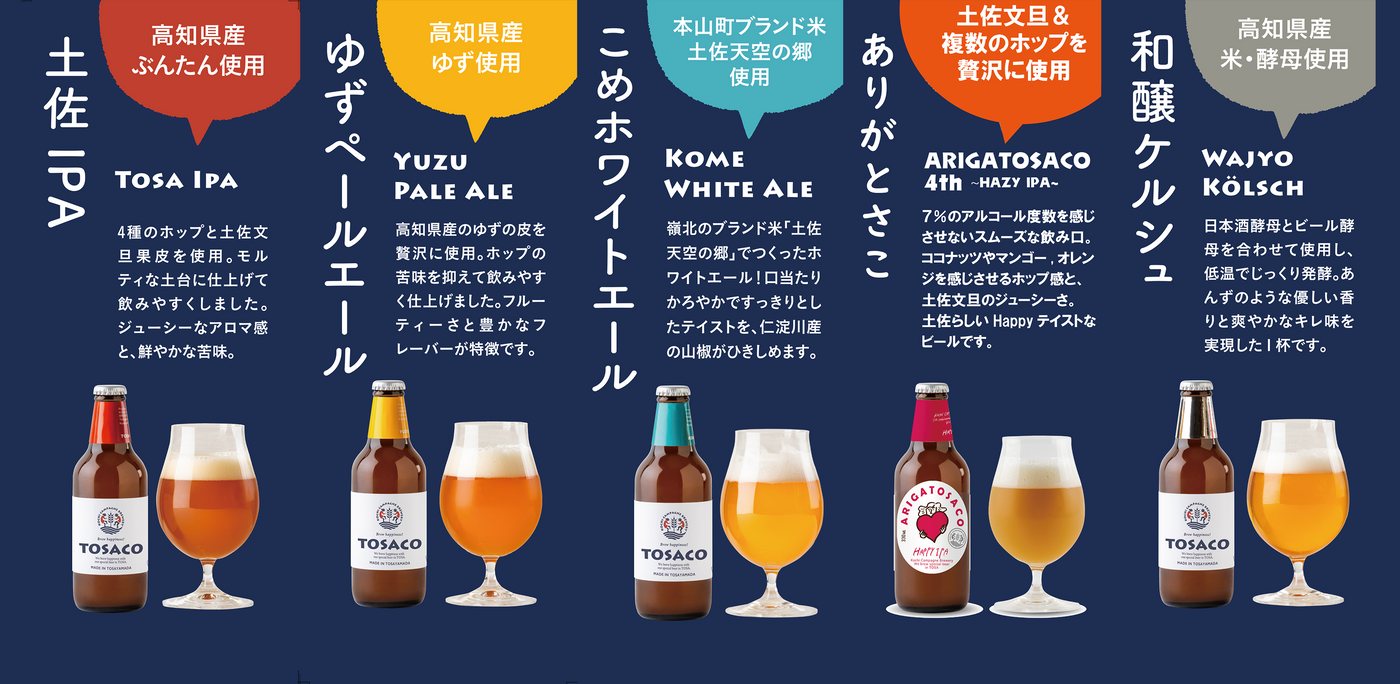 【高知県のクラフトビール】TOSACO | ありがとうを伝えるTOSACO6本セット