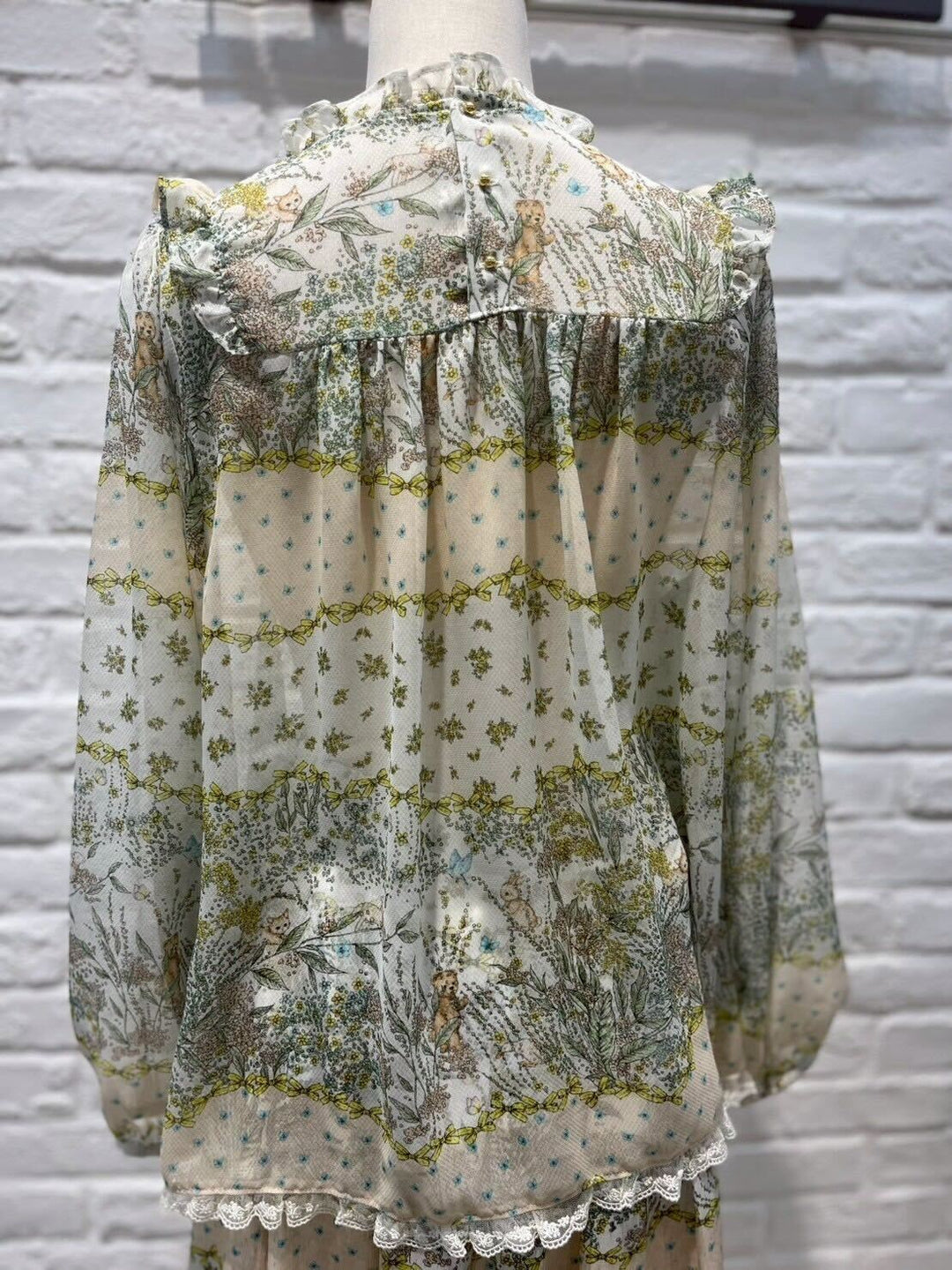 yukiemon | ribbon border blouse3Lサイズ【4675320】12th collection
