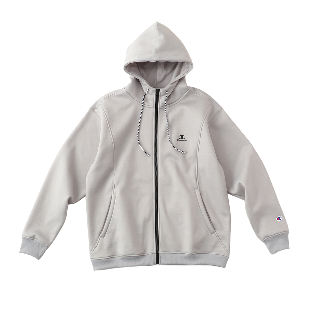 【スポーツ-17】　チャンピオン　メンズテックウィーブテリージップフーディスウェットシャツ（グレー）【2026福袋先行予約販売】