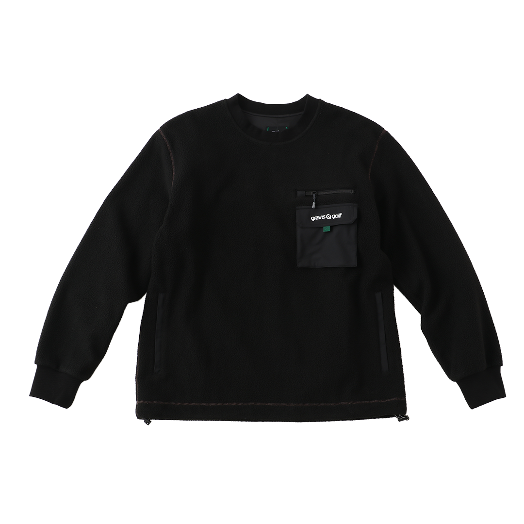 【スポーツ-9】グラビスゴルフ　メンズ　ボアクルー（ブラック）【2026福袋先行予約販売】