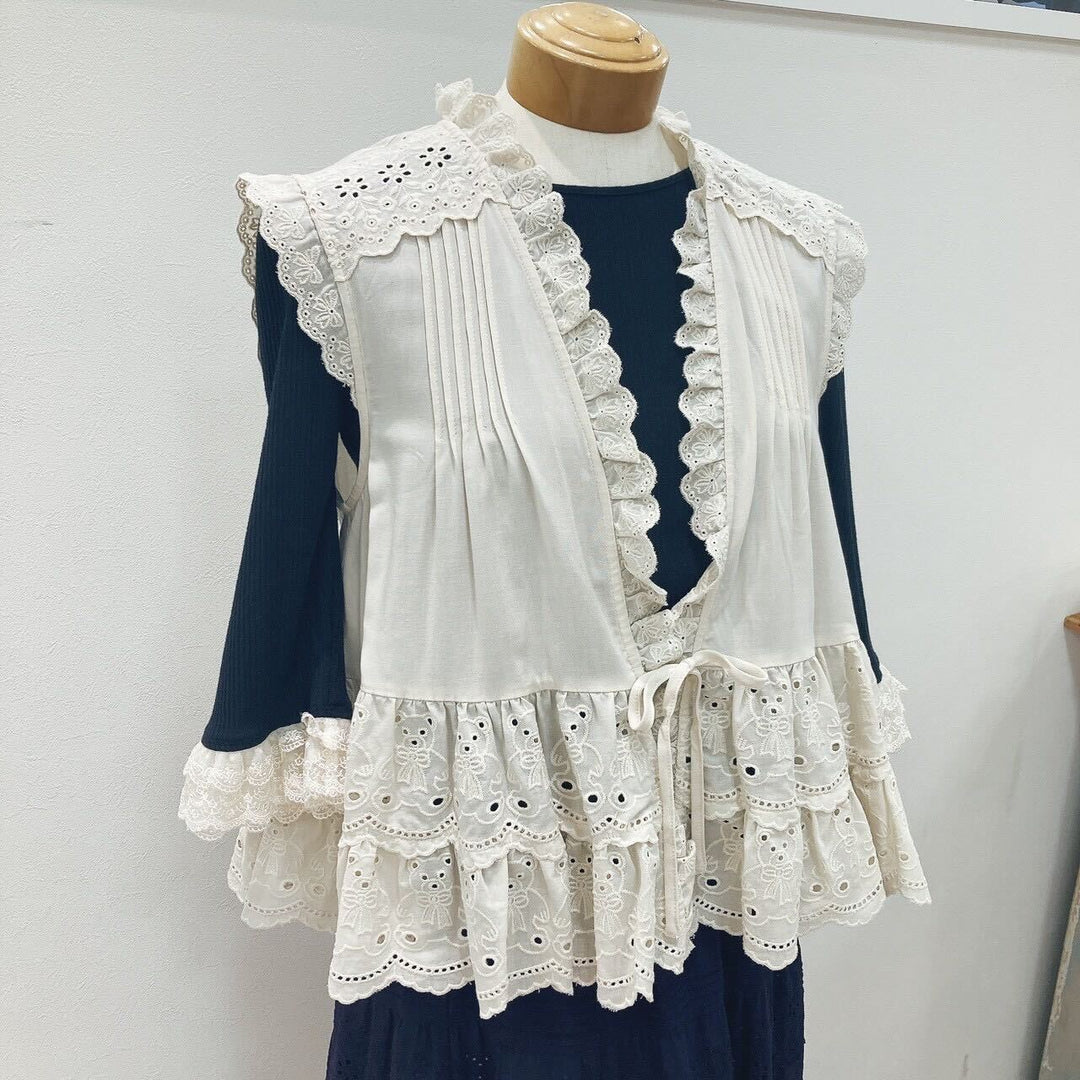 yukiemon レースフラワーベスト yukiemon | Teddyレースベスト【5675080】3Lサイズ 15th collection