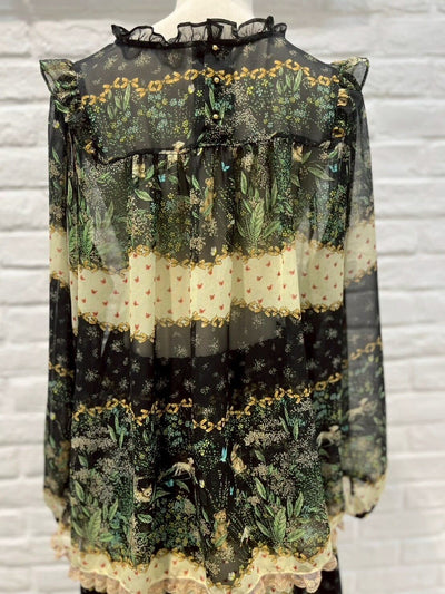yukiemon | ribbon border blouse【4675320】