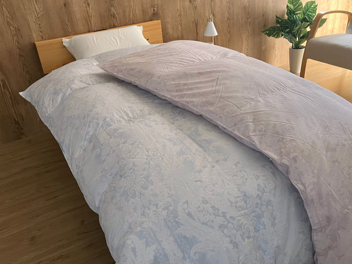 【寝具-3】【ロマンス】羽毛掛けふとんの福袋Cセット(ポーランドホワイトグースダウン90%使用)【カバー付き】【シングルサイズ】【2026福袋先行予約販売】