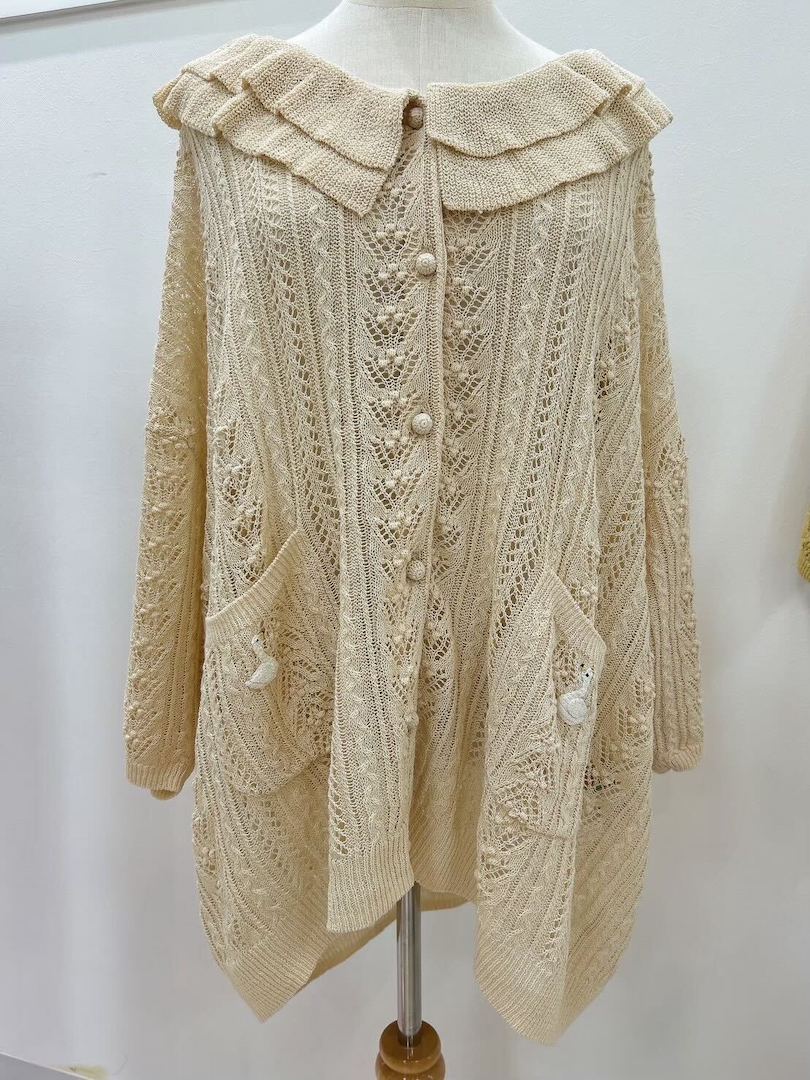 Yukiemon | かぎ針スワンフリルカーデ 3Lサイズ【5620020】14th collection