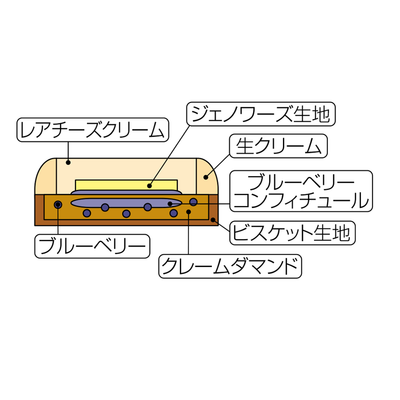 [PT-4] パティスリー・レ・パルタージュ | ブルーベリー・レアチーズタルト 6号（約18ｃｍ）