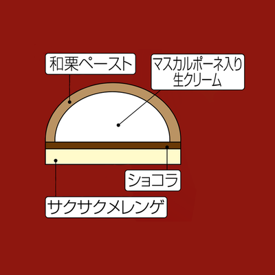 [Q-5] クィーン洋菓子店 | 和栗のモンブラン 5号（約15ｃｍ）