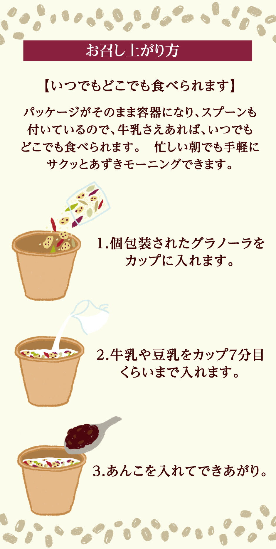 つぶあんが好きすぎて作ってしまった あんこのグラノーラ プチギフト 4