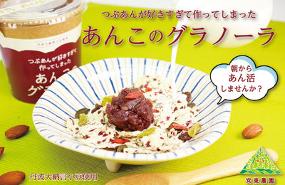 つぶあんが好きすぎて作ってしまった あんこのグラノーラ プチギフト 4種4個セット ｜ 兵庫県 丹波市 添加物 保存料不使用 丹波大納言小豆 甘さひかえめ プレーン きなこ シナモン カカオ アーモンド 抹茶 黒豆 日本ギフト大賞 朝食 朝ごはん プレゼント あん活【本州送料込】