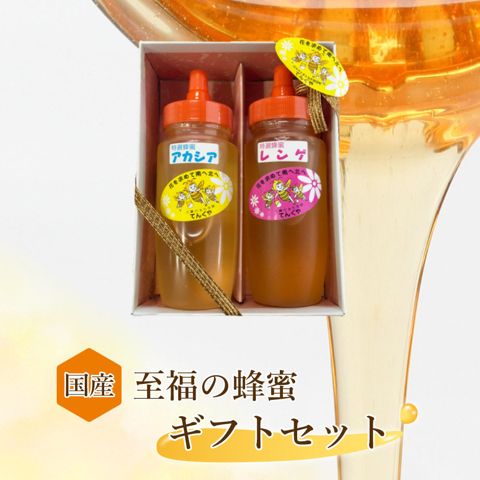 国産 特選はちみつ アカシア レンゲ 250g 2本セット ｜ 栃木県産品 佐野市 天狗屋養蜂店 国産 純粋蜂蜜 はちみつ HONEY アカシア れんげ 無加工 非加熱 スイーツ ドリンク 朝食 料理 とんがり容器