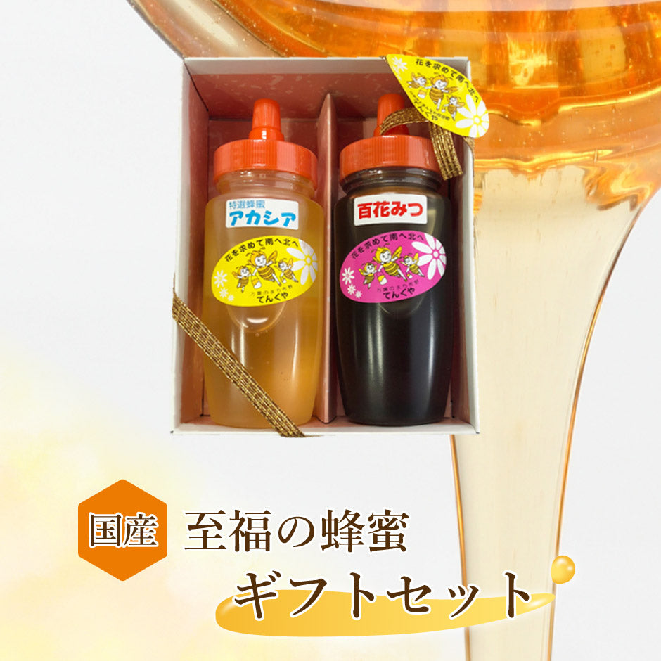 国産 特選はちみつ アカシア 百花みつ 250g 2本セット ｜ 栃木県産品 佐野市 天狗屋養蜂店 国産 純粋蜂蜜 はちみつ HONEY アカシア 無加工 非加熱 スイーツ ドリンク 朝食 料理 とんがり容器