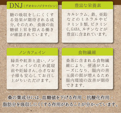 群馬県産有機桑葉100%使用 桑茶 くわのめぐみ ティーバッグタイプ 15包入り1袋  ｜ ベジタルアドバンス 無添加 健康茶 ノンカフェイン マルベリーティー 【送料込】